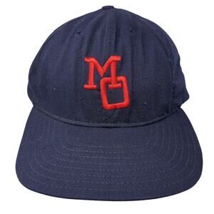 MO Snapback Hat Blue L/XL Adjustable Embroidered Vent Holes Reynolds Vintage USA
